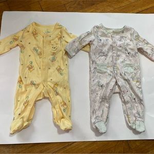 EUC Disney Baby button up Pajamas/Outfit Size 0/3 M